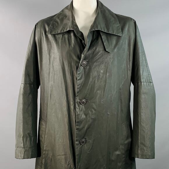 ISSEY MIYAKE Vintage Size XXL Green Charcoal Coated Cotton Insulated Coat - Picture 2 of 10
